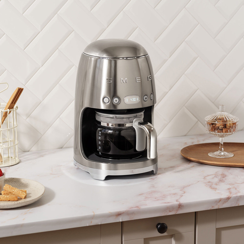 SMEG 50's Retro 10-Cup Drip Coffee Machine, Stainless Steel