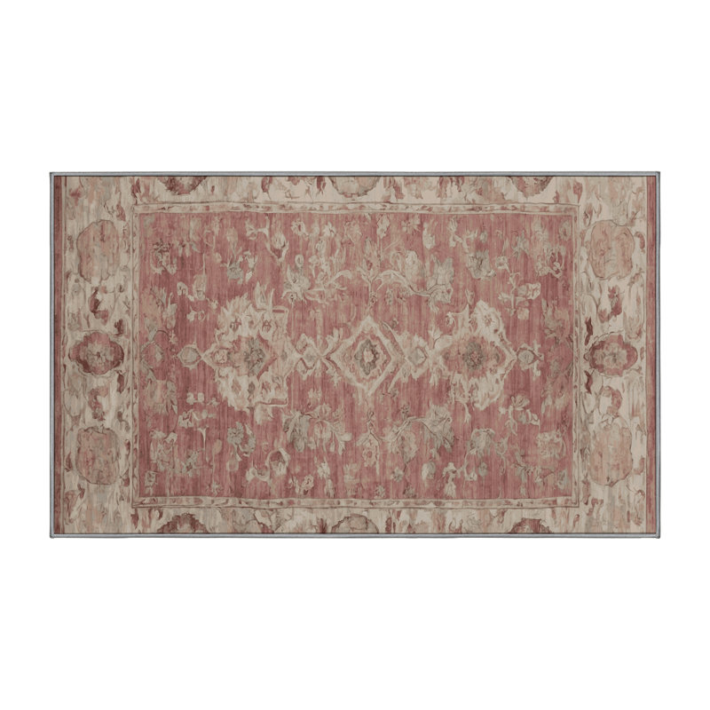 Machine Washable Brown Area Rug, Runner 2' x 4'