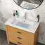 Plateau de meuble-lavabo simple blanc 35 po x 20 po avec 1 trou de robinet et trop-plein (lavabo seulement)