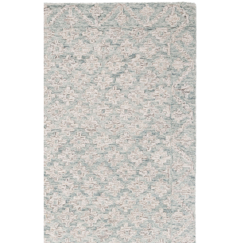 Tapis ivoire / bleu clair Metro 357, Rectangle 4pi x 6 pi
