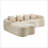Modular Chenille Boneless Compression L-Shape Sectional Sofa with Curved Chaise-1212878997