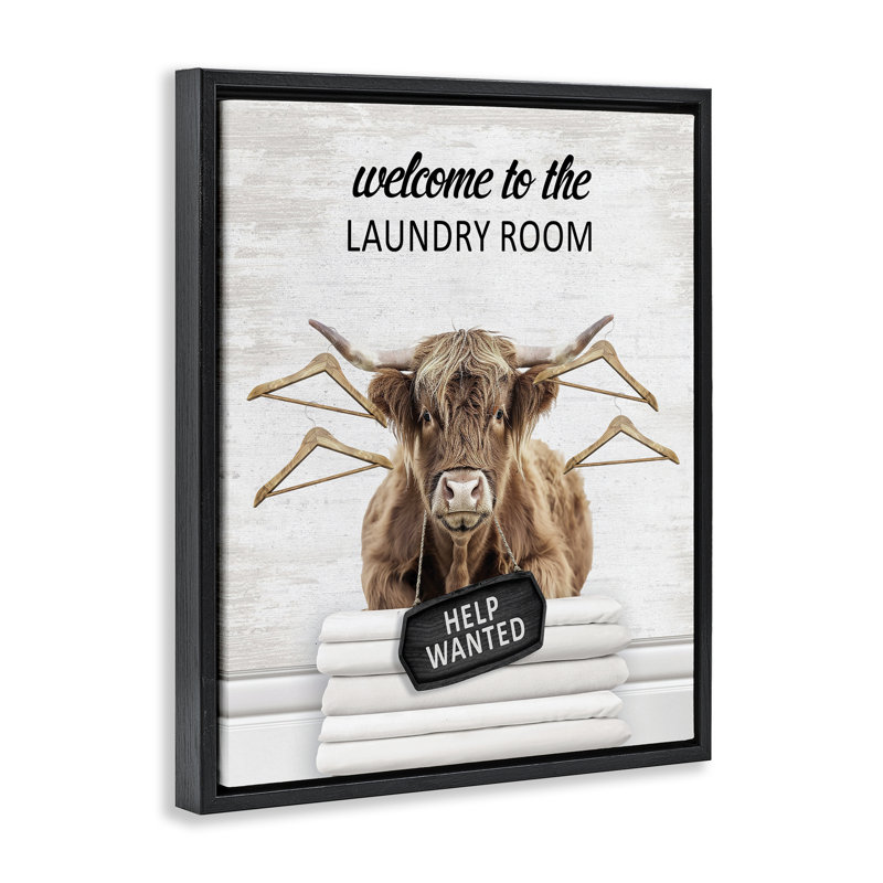 Cadre flottant Welcome, Cadre flottant noir de jais, H 21 po x l 17 po