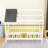 Twin Size Wood House Bed With Fence-1530395698