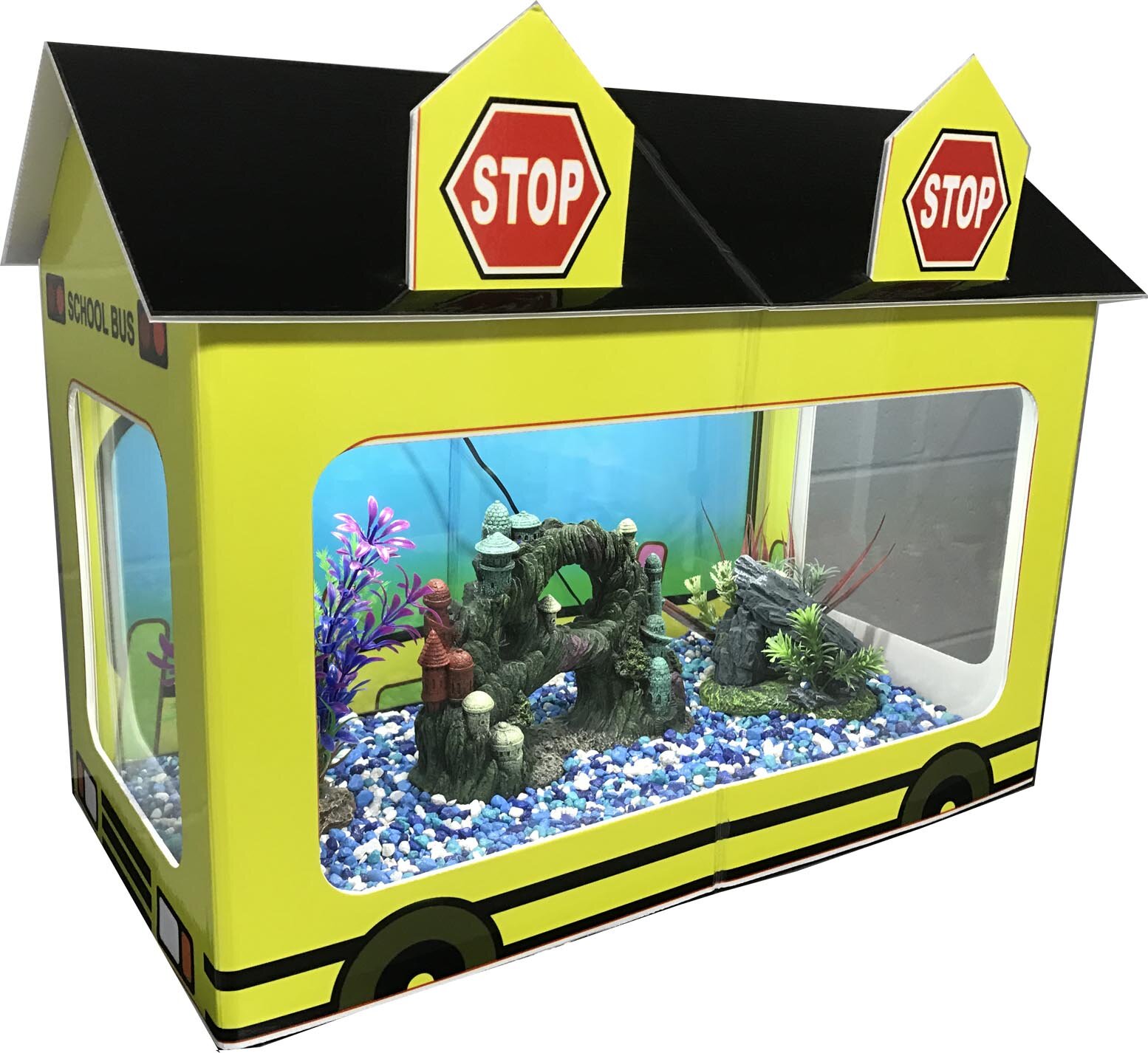Tucker Murphy Pet™ Perrone 10 Gallon School Bus Aquarium Tank