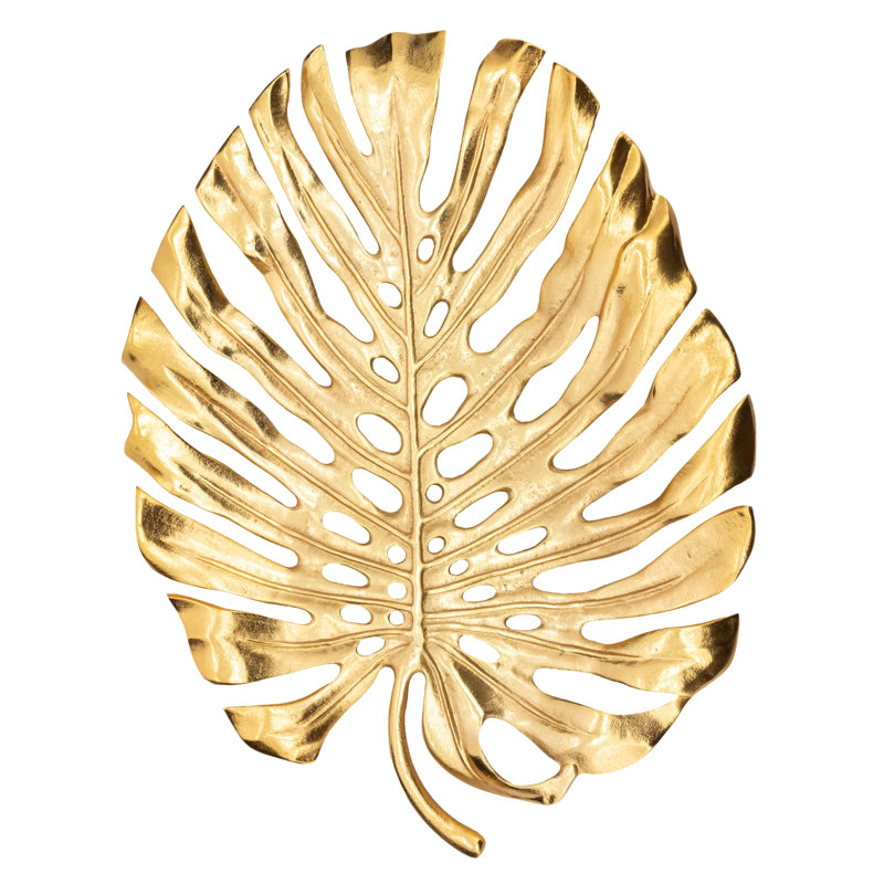 Décoration murale feuille Glam Monstera, Or