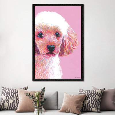 Poodle On Pink by Kirstin Wood - Painting on Canvas