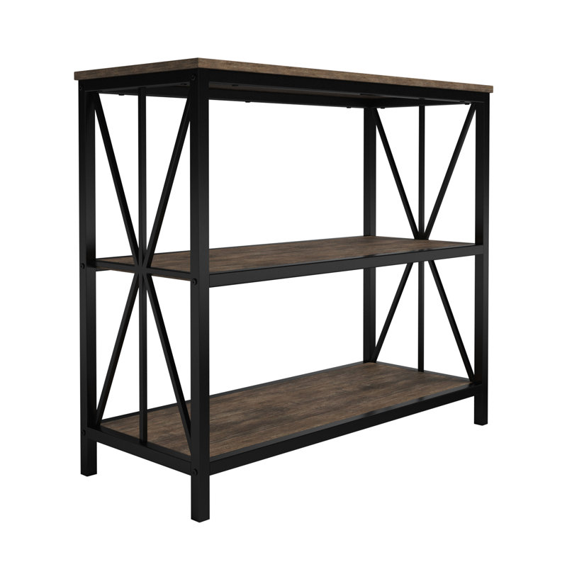Lavish Home 3-Tier Bookshelf, Brown Woodgrain