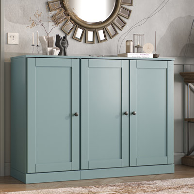 100% Solid Wood Shoe Storage Cabinet with Shaker Doors, Adjustable Shelves, Space Saving Modular Entryway Organizer, 48.5" W x 35.75" H