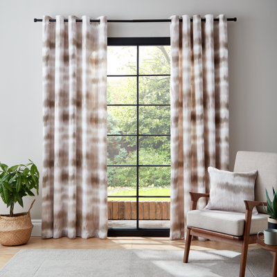 Ombre Texture Thermal Eyelet Curtains