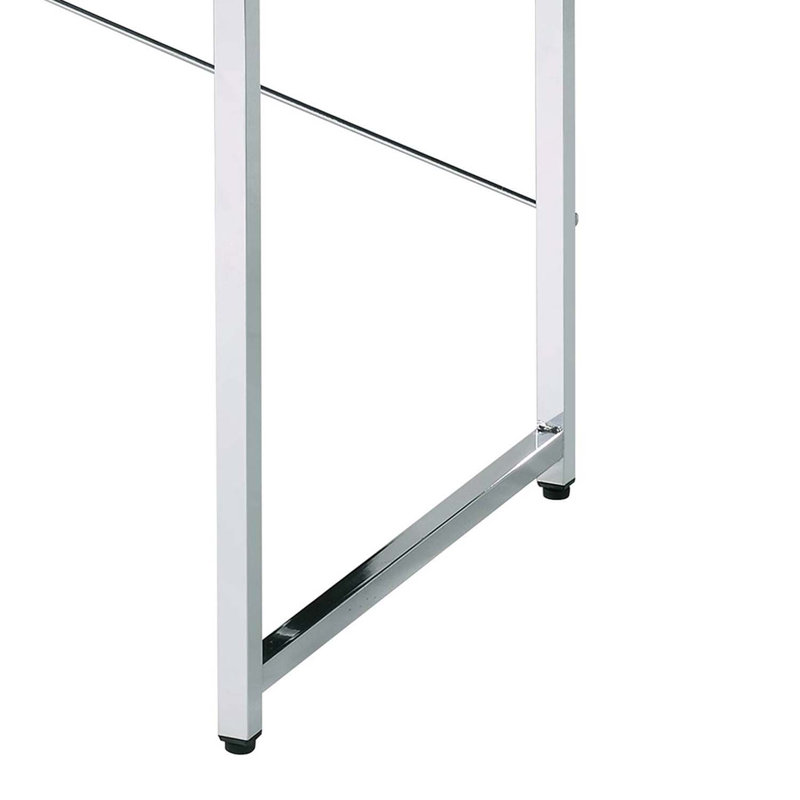 Tennos Writing Desk, White & Chrome Finish