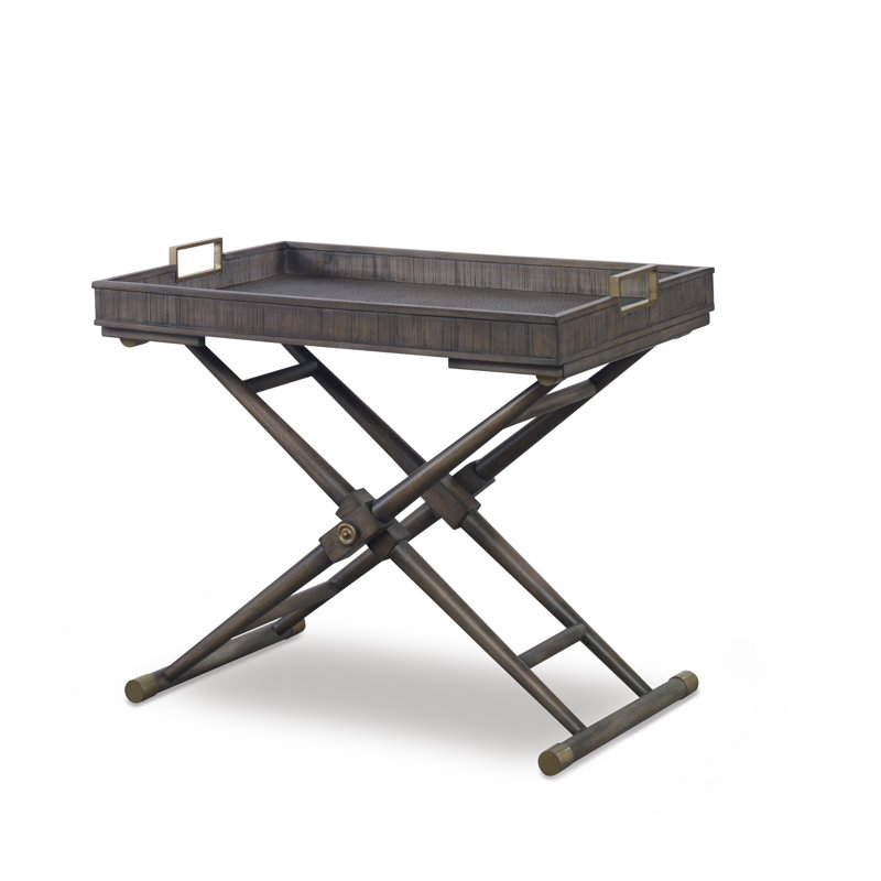 Caribe Solid Wood End Table, Mink Gray