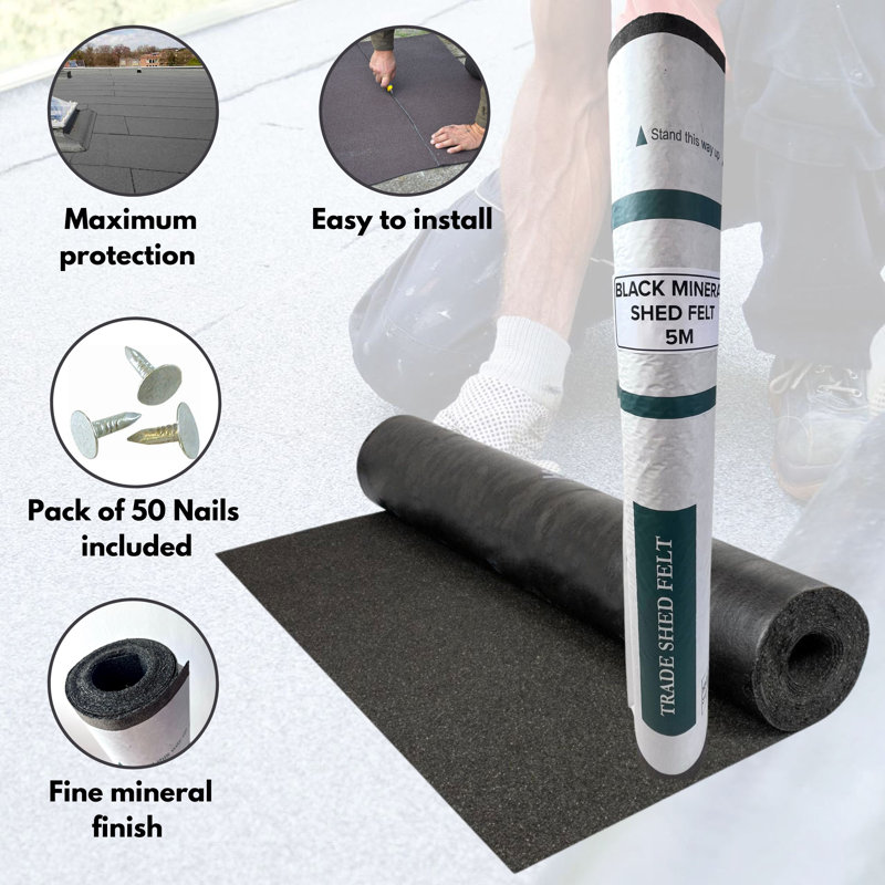 Dakota Fields Rust Resistant Polyester Roof Strengthening Kit, Black