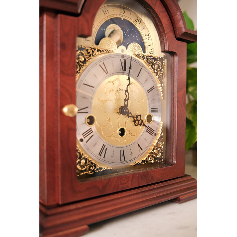 Debden Solid Wood Mechanical Clock, Mahogany