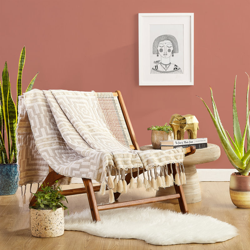 Hypnotic Woven Throw with Tassels