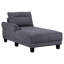Canapé modulaire gris à dossier lâche