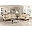 Causeuse formelle de luxe traditionnelle avec finition en cerisier et meubles en or pour salon en bois massif 1pc