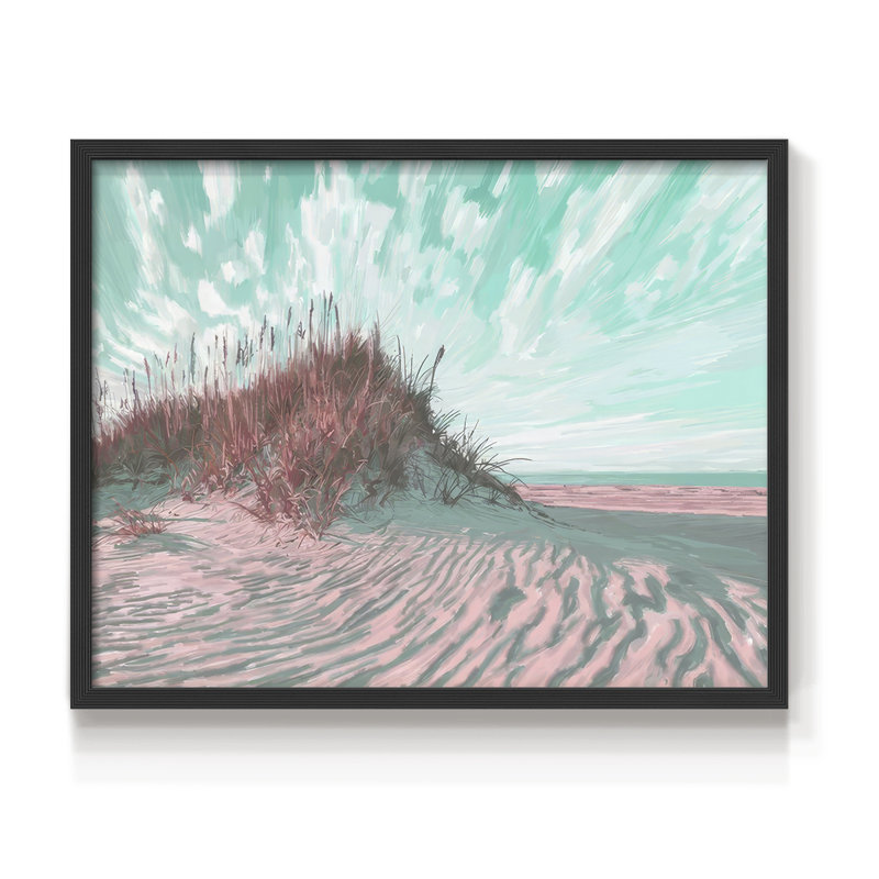 Dramatic Dunes I - Impression encadrée - Restickable, H 8 po x l 10 po, Noir, noir, noir, noir