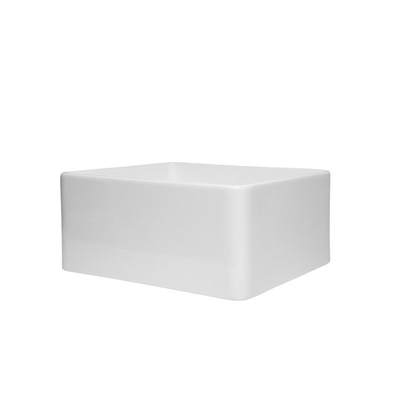 Los Flexi Apron Front Farmhouse Sink, Fireclay Sink for Kitchen, Strainer Included, Single Bowl, Flat