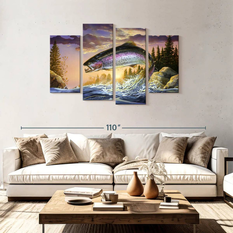 Senne Mighty Trout, 48" H x 75" W