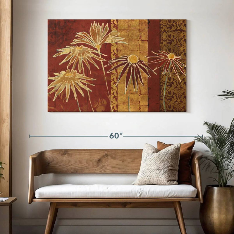 Harnek fleurs sur épices, H 32 po x l 48 po