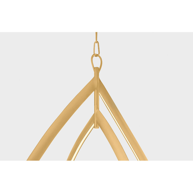 Arles Chandelier in Vintage Brass, 45.25" H x 29" W x 29" D