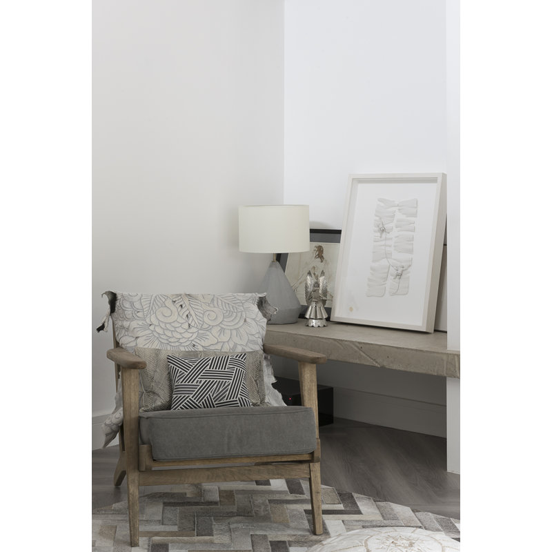 Espina Cowhide Geometric Area Rug in Gray