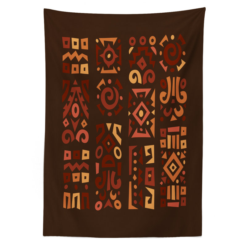 Earth Tones Tablecloth, 90" L x 60" W