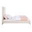Meuble de lit moderne capitonné beige
