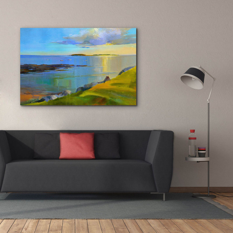 Bridgedale, «Kettle Cove Boats 2» par Holly Ready, art mural sur toile, L 60 po x H 40 po