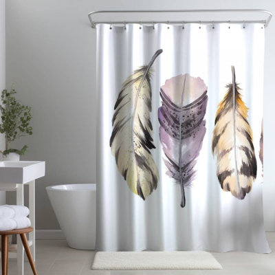 Cailem – Polyester Shower Curtain, Dye Sublimation Print, 71" W × 74" L