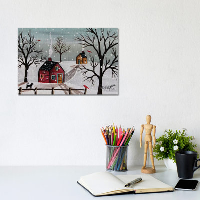 Red Birds I 1 Piece Wrapped Canvas Wall Art