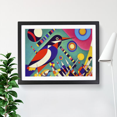 Abstract Kingfisher Bird Vol.1 - Framed Print