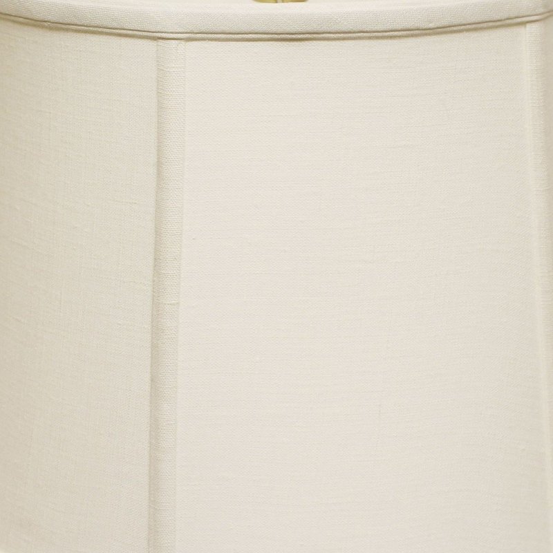 Throwback Drum Linen Lampshade, 17" W, White