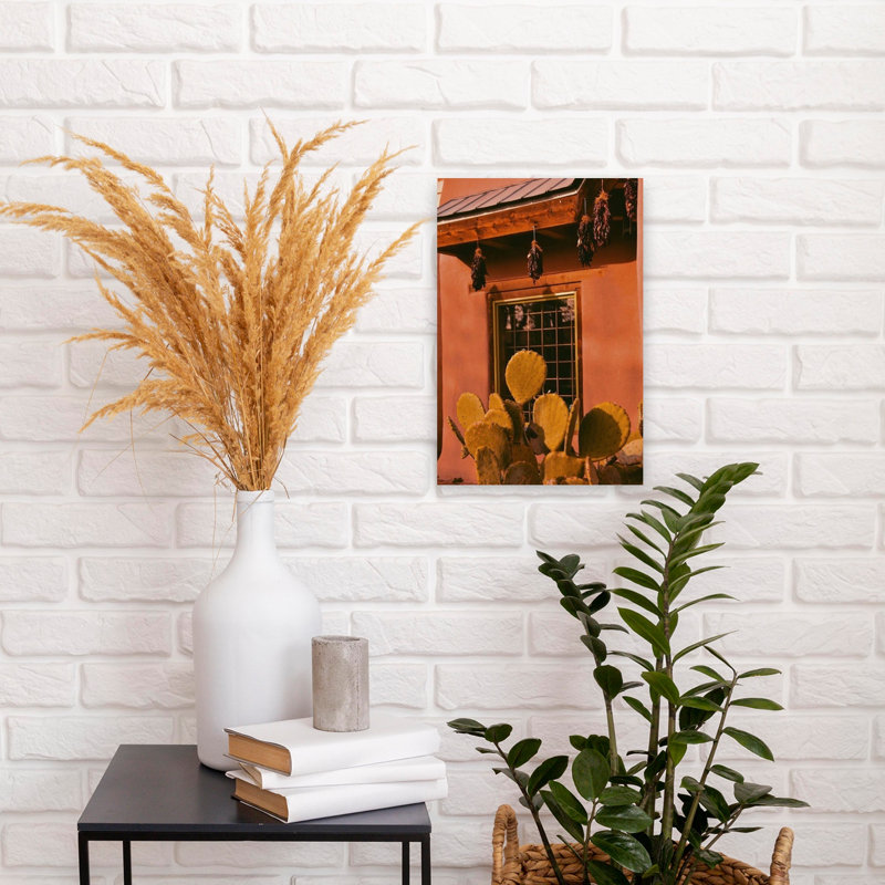 Contemporary Art Abstract Contemporary Cactus Architecture Sunset Wall Art 1 Piece Wrapped Canvas Wall Art