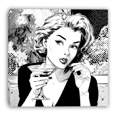 Art mural rétro femme Allure Pop Art
