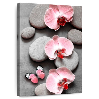 Harnek zen rose orchidées et papillon