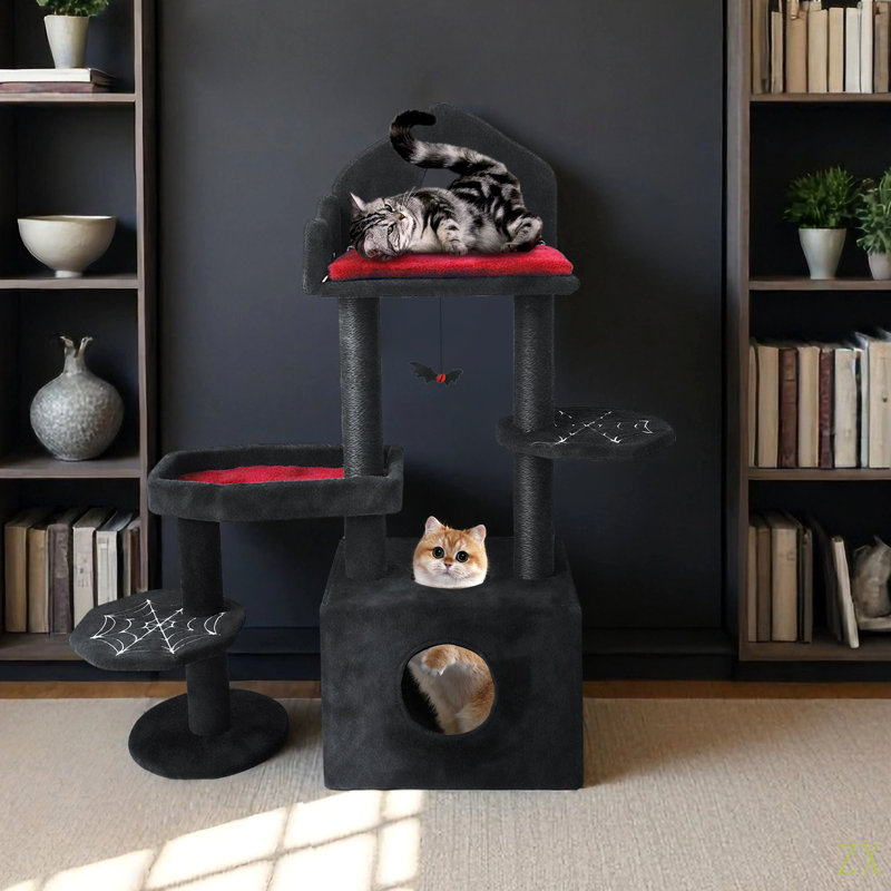 Arbre à chat gothique, un havre effrayant et élégant pour les chats