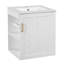 Armoire de salle de bain murale avec armoire latérale, armoire de salle de bain avec porte à fermeture douce, meuble-lavabo moderne avec lavabo