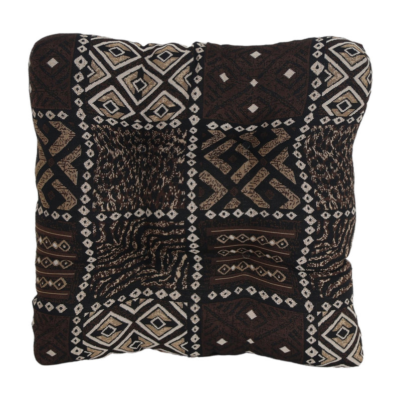 19-Inch Square Tapestry Tufted Dining Chair Cushions (Set Of 2)
