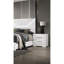 Table de chevet transitionnelle ultrabrillante blanche 1Pc