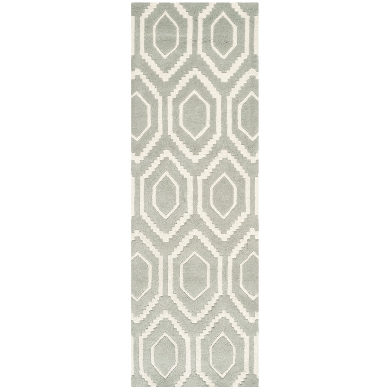 Huntress Geometric Wool Hand Woven Area Rug, Runner 69 x 213 cm