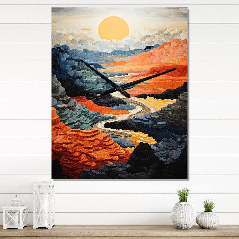 Horloge murale moderne Canyon Expanse I, Petit