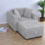 Canapés avec rangement, chaise longue moderne en métal à structure en peluche de 61,4 pouces