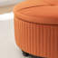 Repose-pieds rond avec rangement en velours Bula-943753770