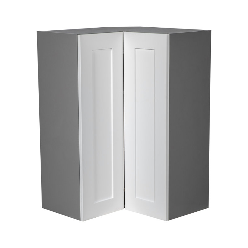Armoire murale de coin en panneau de particules l 24 po prête à assembler, H 30 po x l 24 po, Blanc mat