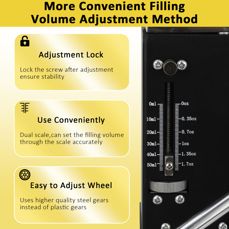 Liquid Filling Machine-Effortless Manual Operation, Precision and Versatility, Adjustable 5-50ml, Convenient