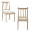 Chaises rembourrées en tissu Amando