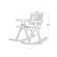 Chaise berçante en rotin et bois massif