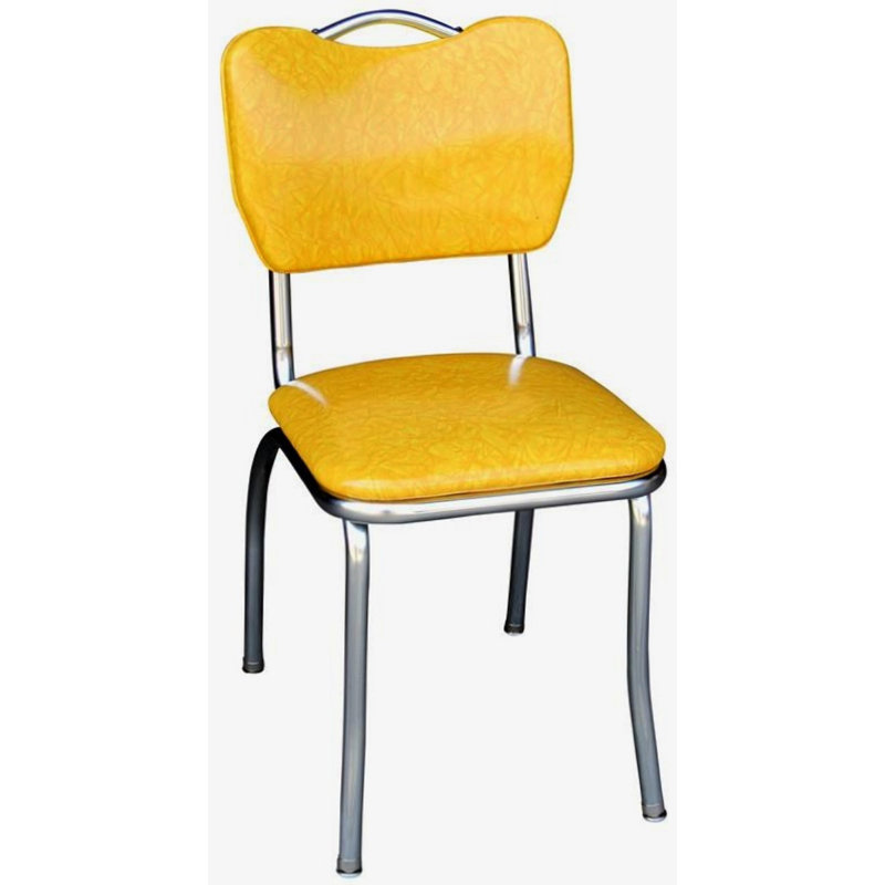 Chaise rembourrée Retro Home, Jaune