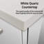 36 po X P 22 po D Meuble-lavabo de salle de bain 2 portes avec comptoir en quartz blanc-997475205-997475211-997475213